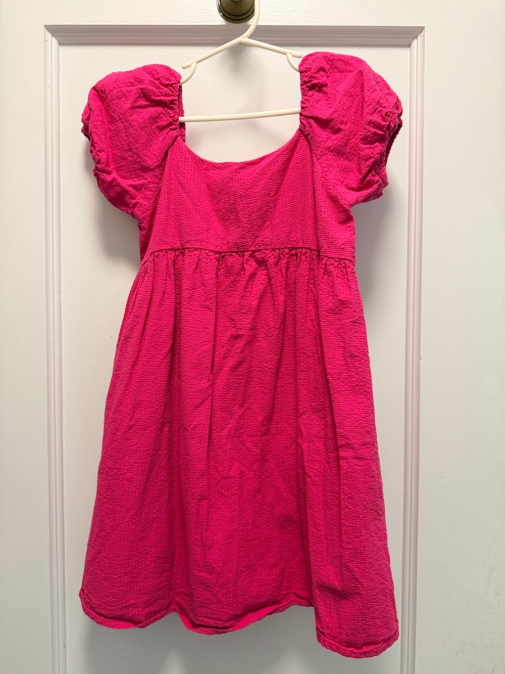 Janie and Jack Hot Pink Puff Sleeve Dress